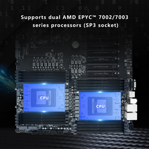 เมนบอร์ดเซิร์ฟเวอร์คู่ รองรับโปรเซสเซอร์ EPYC 7002 7003 ซีรีส์ ซ็อกเก็ต SP3 ซีพียูออนบอร์ด 16xDDR4 PCIe 4.0 X16 สล็อต H12D-16D EPYC - Product Image 5