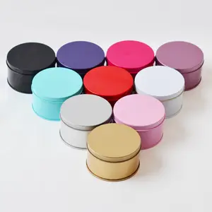 Tin Box Round Metal for Lollipop and Hamburger Sweet Chocolate Favors for Wedding 75*45mm Gold Food Candy Box Cake Box Tinplate