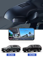 Caméra embarquée 4G avec enregistreur vidéo, ajustement personnalisé pour XC60/XC90, double objectif, GPS, vision nocturne, enregistrement en boucle, surveillance de stationnement 24h/24, installation facile