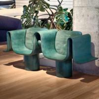 Fauteuil de jardin double classique nordique en bois de frêne massif, inclinable et large, pour l'extérieur