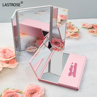 Miroir de Maquillage Rectangulaire Pliant en Trois Volets avec Support, Personnalisable (Logo Privé), en Plastique, pour Vente en Gros