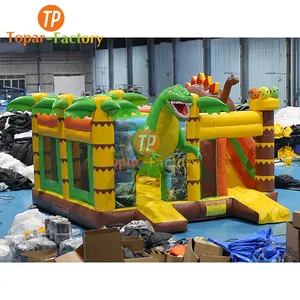 Dinosauro commerciale dry bouncer slide combo gonfiabile moonwalk jumping castle bounce house per bambini adulti