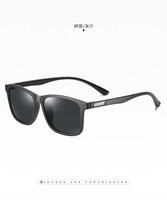 Lunettes de soleil carrées pour hommes UV400 Vision nocturne Lentille jaune Anti-éblouissement Conduite Conducteur TAC Lunettes de soleil polarisées