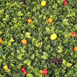 ZC Home Garden Decor Protección UV Topiary Panel de frutas de plástico Artificial Hierba verde sintética Pared de fondo - Product Image 5