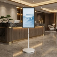 VETO Tablet TV Digital Desmontable de 27 Pulgadas con Cámara Integrada de 13MP, Micrófono, Pantalla Táctil Portátil con Ruedas