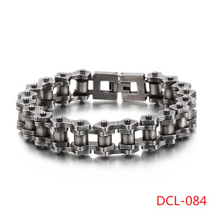 Punk pesado para pulsera de cadena de acero inoxidable de Metal viejo tratamiento Retro pulsera de estilo - Product Image 5