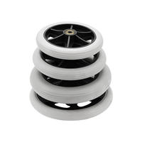 Chariot d'équipement de chirurgie réglable de 8 pouces Roues de remplacement de fauteuil roulant en polyuréthane pour poussettes de bébé Pneus de fauteuil roulant
