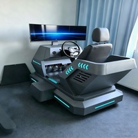 Simulateur de conduite automobile Topvoy avec cockpit, pédales et volant pour l'enseignement de la conduite