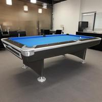 Table de billard américaine sur mesure de 9 pieds en chêne massif avec plateau en ardoise pour club, bar, salle de jeux à domicile