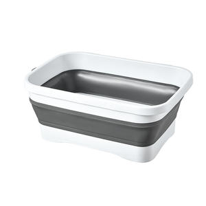 Cesta de drenaje plegable colgante para lavabo de lavado de platos, cesta de almacenamiento rectangular para lavabo de limpieza de cocina - Product Image 1