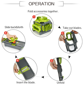 เครื่องหั่นผักอเนกประสงค์แบบใช้มือ ทำจากพลาสติกเป็นมิตรกับสิ่งแวดล้อม ขายส่ง - Product Image 4