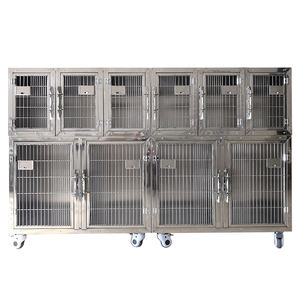 Toptan Fiyat 10 Kapılı Paslanmaz Çelik Köpek Kafesleri Veteriner Ekipmanı Evcil Hayvan Hastanesi Kafesi - Product Image 1