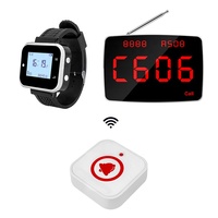 Système d'Appel Infirmier Sans Fil pour Hôpital : Récepteur Vibrant Type Montre avec Bouton d'Appel d'Urgence SOS pour Clinique et Soins Familiaux