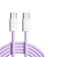 Vente chaude PD 60W Nylon Tressé 2m Type C à C Câble avec TPE Veste 3A Charge Rapide USB Chargeur Câble pour IPhone16