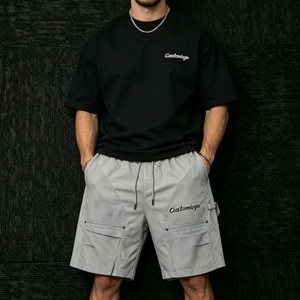Pantalones Cortos Deportivos de Algodón 100% Pesado para Hombre, Pantalones Cortos Cargo para Correr en Verano, Venta al por Mayor - Product Image 5