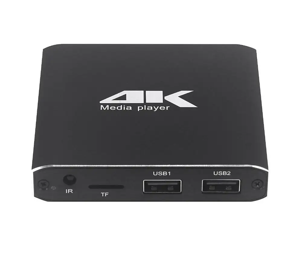 Sıcak Mini 4K reklam oyuncu desteği mikro SD kart TF kart USB Disk 2K 4K 1080P full HD medya oynatıcı HDD multimedya oynatıcılar