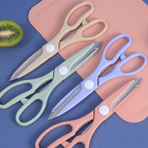 Lot de 3 ciseaux de cuisine multifonctionnels en acier inoxydable WXL027 pour la maison, éplucheur et couteau à fruits - Product Image 5