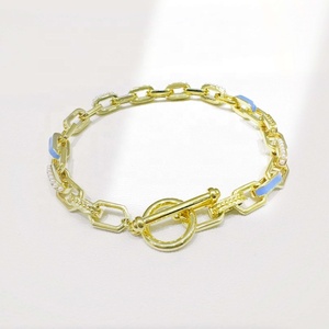 Pulsera de lujo apilable de plata de ley 925 personalizada, chapada en oro de 18k, para parejas, estilo hip hop, cadena de mano para mujer. - Product Image 5