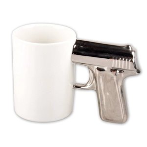 Creative Novelty Eco-Friendly Porcelain 500ml Pistol-Shaped Ceramic Coffee <strong>Mug</strong> with <strong>Gun</strong> Handle - Product Image 5