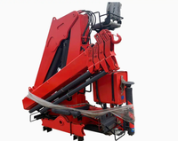 Mini-grue sur camion 1/2/3 tonnes, bras hydraulique, moteur diesel, boîte de vitesses, haute efficacité, grue de levage montée sur camion, flèche pliante, respectueuse de l'environnement