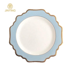 azul cielo para el hogar de la cena el mercado de dubai barato de cena de porcelana placa boda cargador plato para <span class=keywords><strong>restaurante</strong></span> - Product Image 3