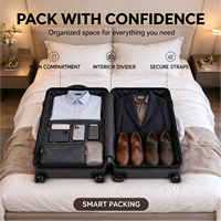 Valise de cabine légère en fibre de carbone forgée avec options personnalisables et plusieurs tailles disponibles