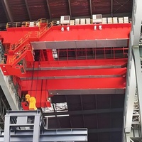 Grue de fonderie motorisée de type YZ, 50-140 tonnes, contrôlée par PLC, hauteur de levage 12 m, portée 25 m, puissance 171,5 kW pour l'acier