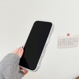 Funda Protectora Transparente Antigolpes de TPU Suave con Borde Ondulado y Estrellas Brillantes de Mariposa para <span class=keywords><strong>iPhone</strong></span> 17 16 16e 15 14 Plus <span class=keywords><strong>13</strong></span> Pro Max 17 Air - Product Image 6