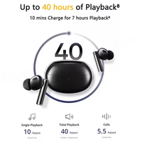 Audífonos Intrauditivos Realme Buds Air 5 Pro TWS con Cancelación Activa de Ruido de 50dB, Indicador LED de Batería y Baja Latencia para Juegos