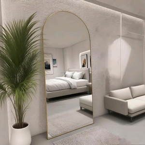 Bathroom Wall-Mounted Full-Length <strong>Arch</strong> <strong>Mirror</strong> with Stand <strong>Tall</strong> Framed Espejo Miroir for Bedroom Makeup Hanging Makeup <strong>Mirror</strong> - Product Image 6