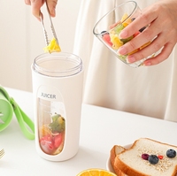 Blender Portabel Isi Ulang USB Ramah Lingkungan Berkualitas Tinggi 380ml dengan Pisau Stainless Steel Mini Elektrik untuk Rumah Tangga dan Luar Ruangan