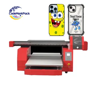 Codemarkpack Inkjet UV Printers A2 A3 Size Two Heads Professional on Phone Case Pen Golf Glass Bottle Can Flat Bed UV for Print