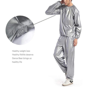 Setelan <span class=keywords><strong>Sauna</strong></span> Pria Wanita Ramah Lingkungan Berbahan PVC dengan Hoodie dan Lengan Panjang, Pinggang Elastis untuk Kebugaran, Penurunan Berat Badan, dan Pelangsingan Tubuh - Product Image 5