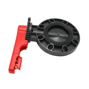 Direct From China Factory PVC Flange Type Lever Handle Plastic Butterfly Valve