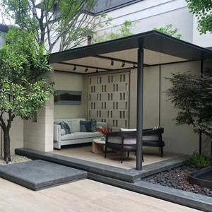 Kits de véranda personnalisables avec <span class=keywords><strong>pergola</strong></span> de patio, <span class=keywords><strong>toit</strong></span> <span class=keywords><strong>en</strong></span> <span class=keywords><strong>verre</strong></span> trempé plat imperméable et design moderne de <span class=keywords><strong>pergola</strong></span> <span class=keywords><strong>en</strong></span> aluminium - Product Image 4