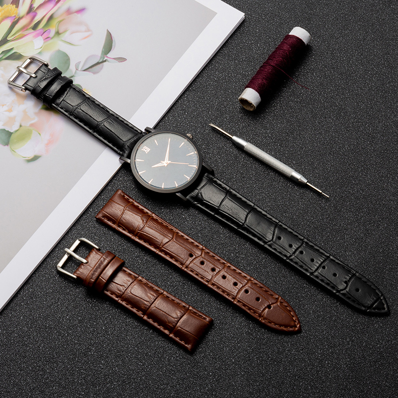 Genuine Leather Watch Strap Manufacturer Direct Sale Cowhide Compatible for for for Garmin Casio Pin Buckle Watch Chain