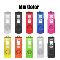 Flashdisk USB Putar dengan Logo Custom, Kecepatan Tinggi, Kapasitas 2GB 4GB 8GB 16GB 32GB 64GB 128GB, Pen Drive 2.0, Hadiah Fashionable