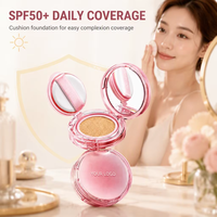 Fond de Teint Compact BB Crème Coussin d'Air Personnalisé OEM, Maquillage Visage, Imperméable, Longue Tenue, Contrôle du Sébum, SPF50+