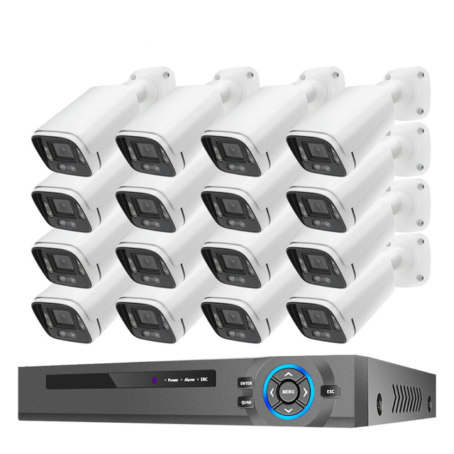 Customized 16 Channels Outdoor Face Detection H.265 4K 8MP Wired POE IP Network Security Cctv Camera Surveillance Systems