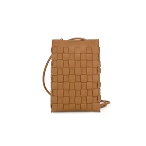 Carteras para mujer carteras編組牛革携帯電話バッグ超軽量billeteras para mujerミニクロスボディバッグ女性用