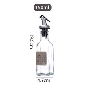 150ml 250ml 500ml New Olive Oil Dispenser Glass Bottles with Easy Pour Spout Set Vinegar Bottle Set - Product Image 4