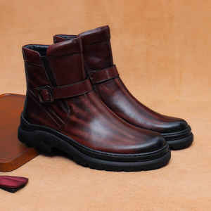 Zapatos Casuales Formales de Negocios para Hombre, Transpirables, de Moda, de Cuero Genuino, Sin Cordones, Ligeros, Antideslizantes para Exteriores, para Bodas - Product Image 1