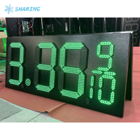 Panneaux d'affichage numériques 3D LED personnalisés pour stations-service, affichant les prix du gaz et du pétrole en extérieur