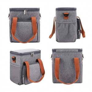 Food Grade 600D <b>Material</b> 15L Portable Lunch <b>Cooler</b> Bag Reusable Insulated Waterproof Eco-friendly with Zipper Closure - Product Image 3