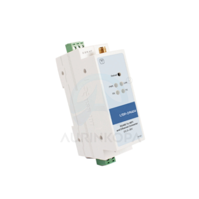 DIN-Rail RS485 to WiFi Converter Wireless RS485 to Ethernet Port Communication IoT Module USR-DR404