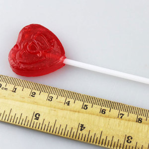 Fabricant de bonbons, bonbons durs aromatisés aux fruits halal pour la Saint-Valentin, sucettes en forme de cœur d'amour sucrées avec emballage en sachet - Product Image 3