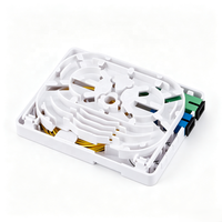 Boîtier terminal fibre optique mural de bureau 2 ports FTTH, mini-plaque frontale ABS avec adaptateur SC UPC pour câblage optique intérieur