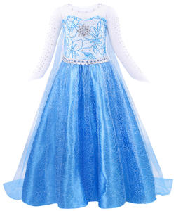 Robe <span class=keywords><strong>de</strong></span> Princesse Reine des Neiges <span class=keywords><strong>pour</strong></span> Filles Enfants et Adolescentes Costumes d'Été et Vestidos Disfraz <span class=keywords><strong>pour</strong></span> les Fêtes d'Anniversaire et Halloween - Product Image 3