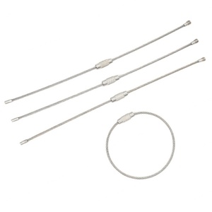 Llavero de alambre con cierre de rosca de acero inoxidable EWANG de 120 mm - Product Image 1