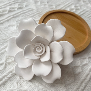 Wholesale Natural Ceramic <strong>Diffuser</strong> Cute Flower Aroma Stone air Freshener for <strong>Home</strong> and Car - Product Image 1